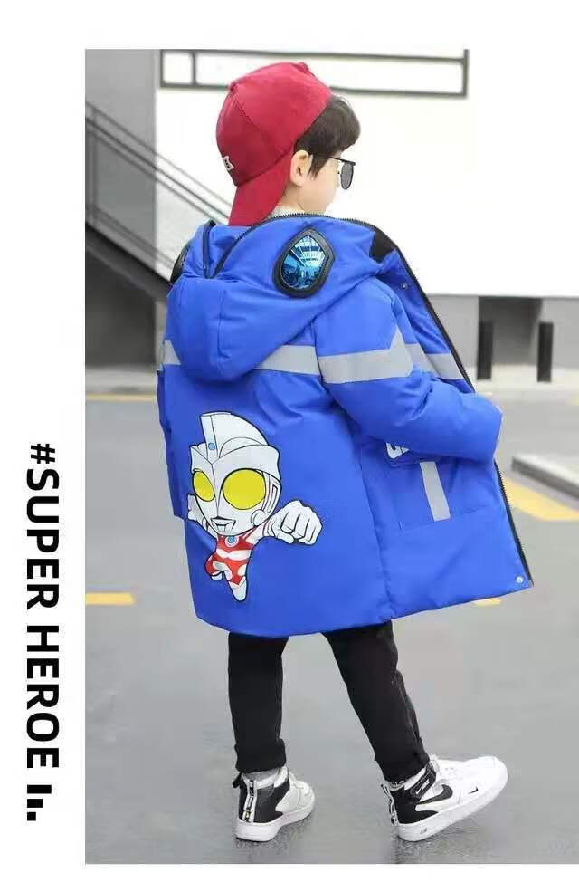 高品质男童冬季外套儿童棉衣2021新款奥特曼衣服男童棉衣外套中小童