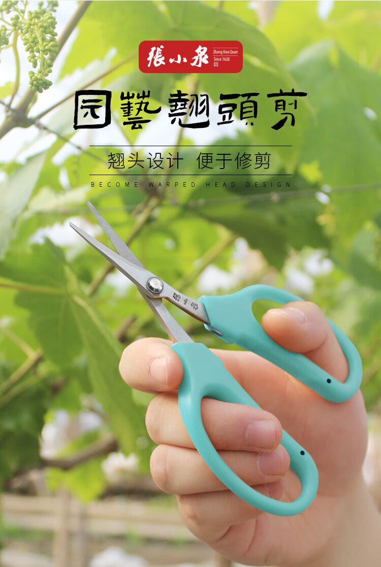 张小泉翘头剪刀张小泉翘头葡萄剪蔬果剪修果修剪嫩枝园艺剪刀花椒水果