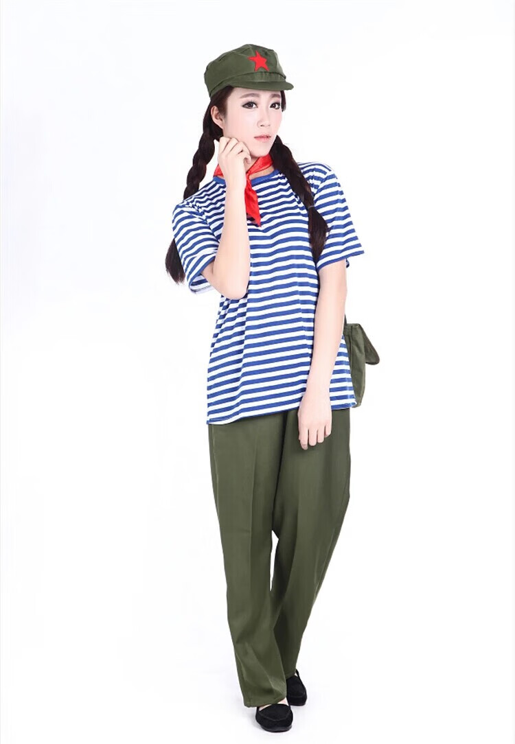 表演拍戏演出穿怀旧服装7080年代衣服革知青套装海魂衫表演服男女演出