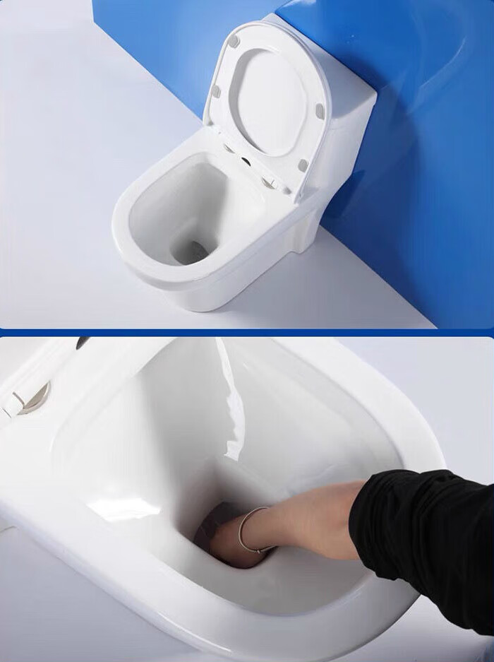 科勒京 直冲式马桶直排式家用抽水马桶大口径大便器冲落式防臭直落座