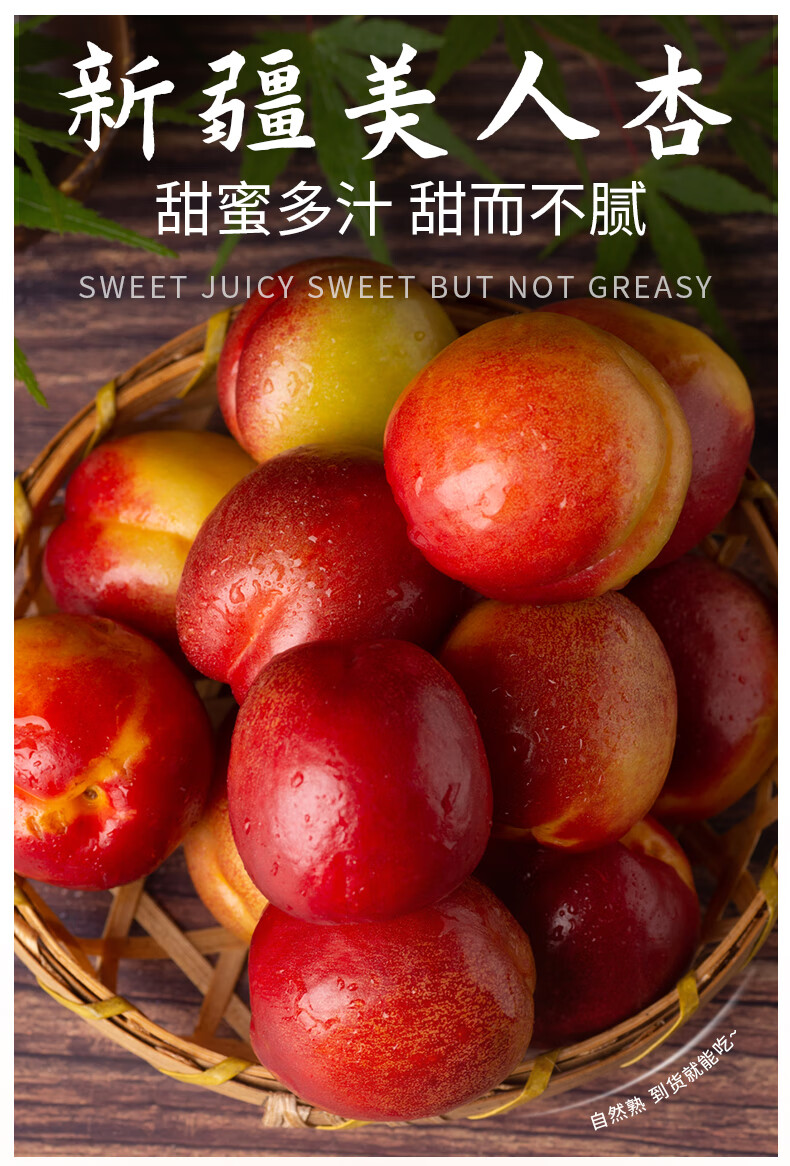 顺丰直达 新疆哈密美人杏小红杏新鲜多汁香甜杏子新疆当季4斤 坏果