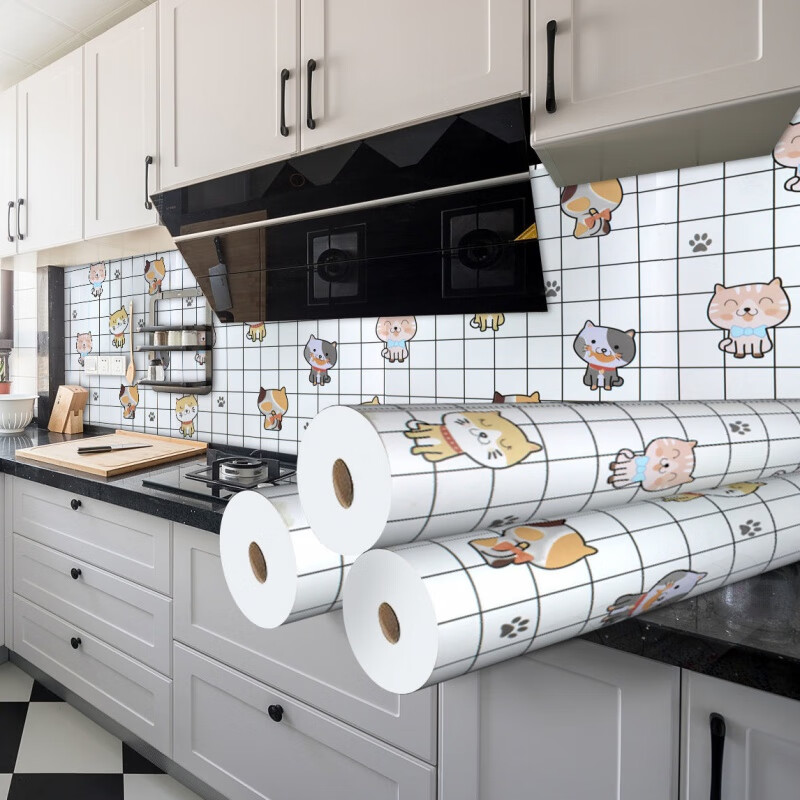 防油贴纸厨房贴纸厨房防油贴纸橱柜柜灶台用铝箔纸灶台家用防水自粘