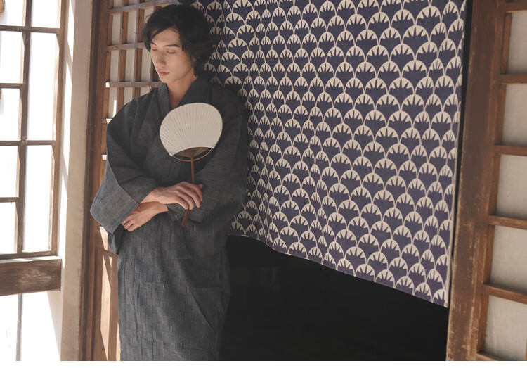 格日式家居服温泉浴袍腰装cos2020 浴衣 黑色角带 l码(身高175~185cm)