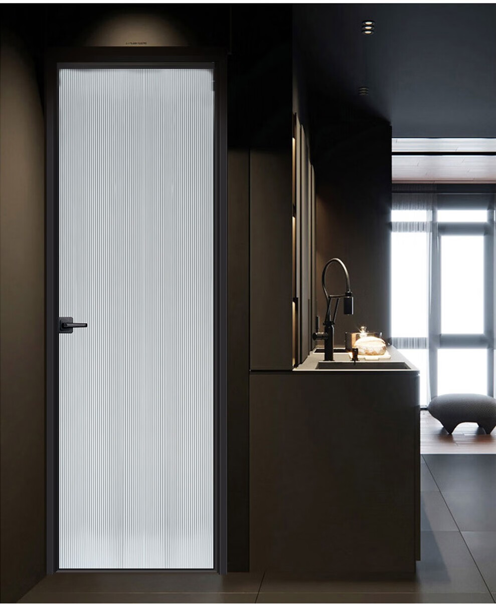 塞纳春天厨卫门 钛镁铝合金厨房卫生间门厕所门玻璃门防潮窄框厨房门