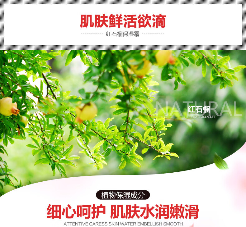 形象美红石榴莹润保湿霜精华霜补水面霜植物面霜化妆品 50