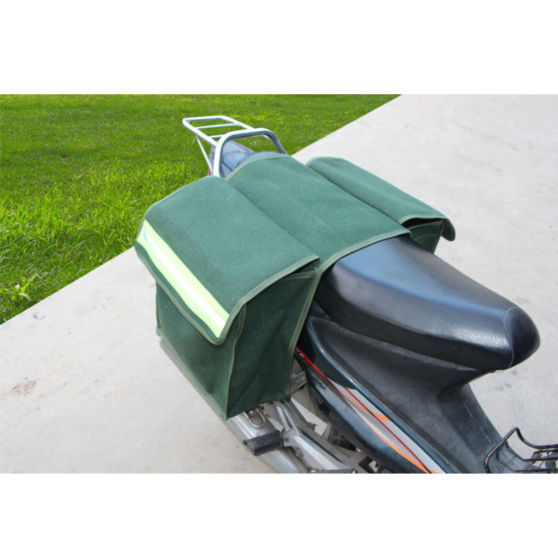 适用于加厚帆布摩托车挎包两侧边包挂包驮包电动车马鞍工具包外卖包