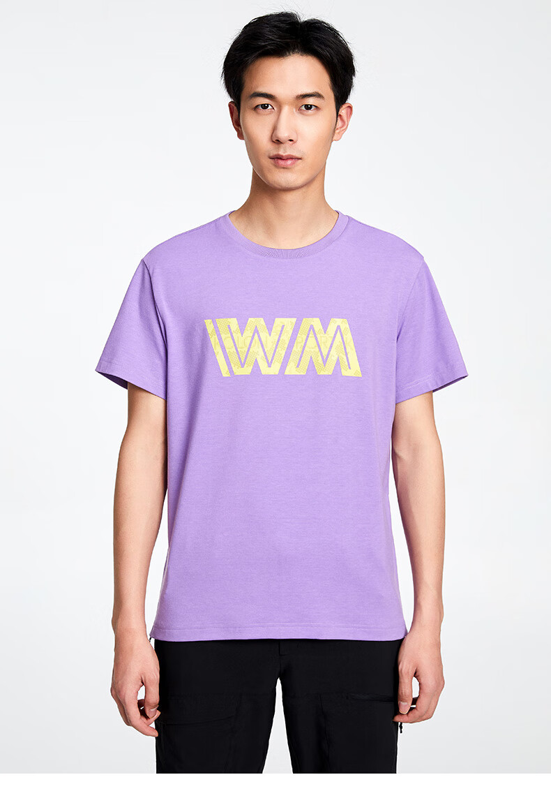 t恤户外运动短袖男士透汽打底上衣透汽体恤潮 lhrt1mn305-vi 紫色 m