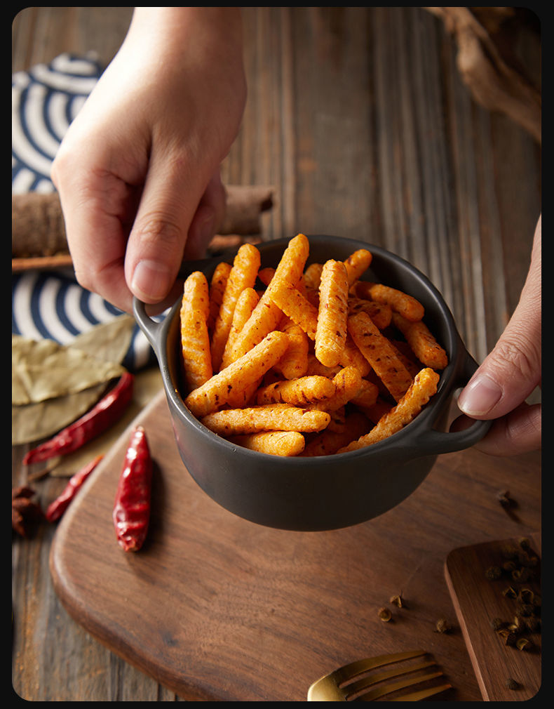 虾条非油炸薯条膨化休闲小零食 华盛 麻辣小龙虾味虾条90g*3袋【图片