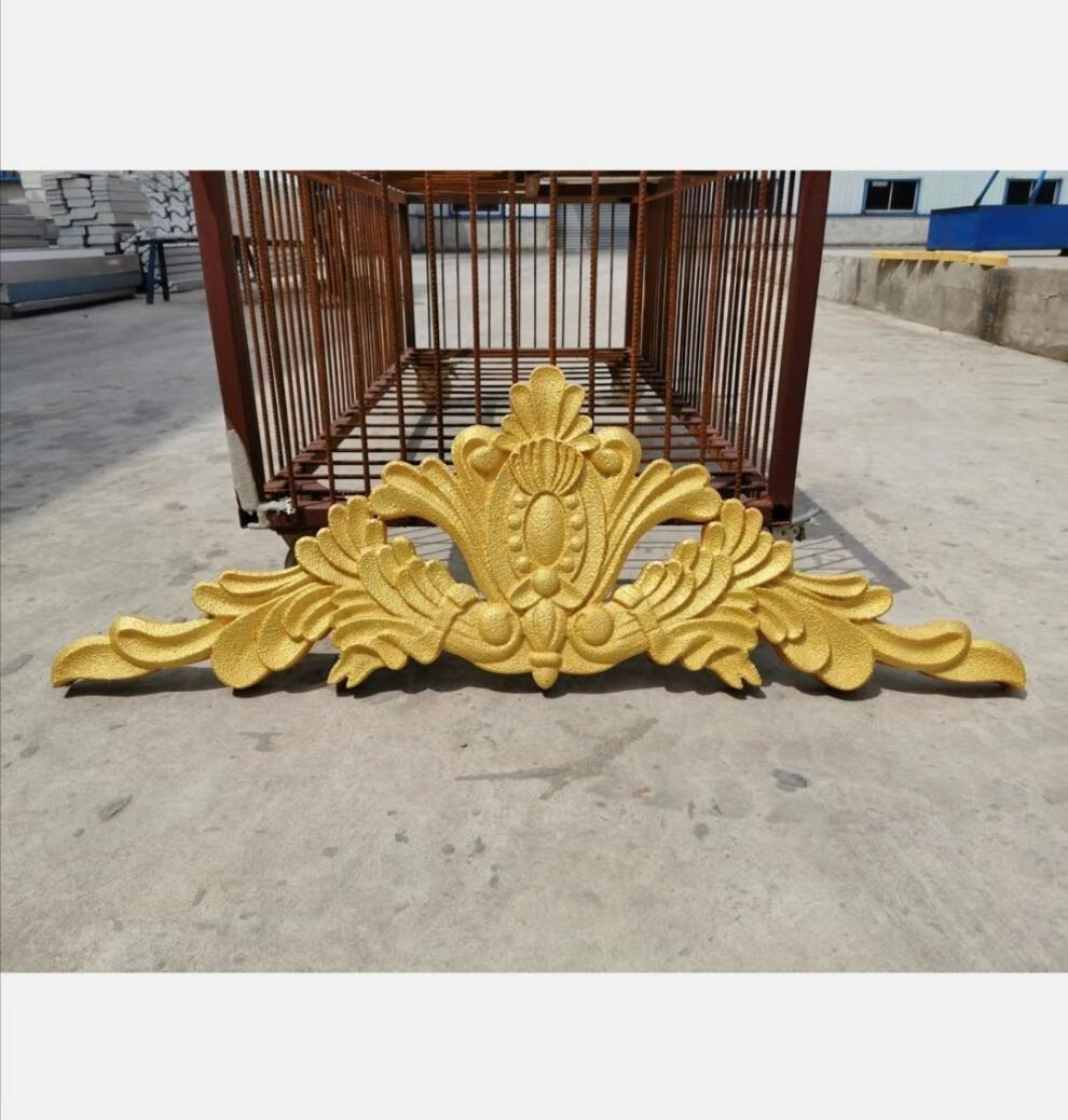 eps泡沫浮雕装饰品欧式门头花别墅外墙装饰浮雕仿砂岩浮雕a金漆款送