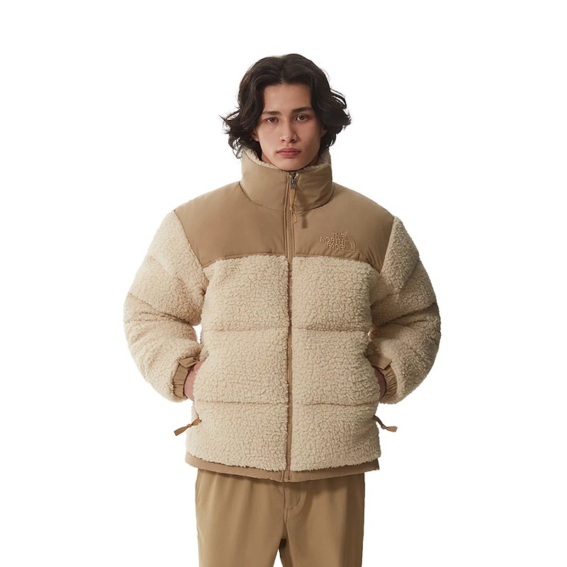 tnf北面美版sherpanuptse男女羊羔绒面料羽绒服600充绒量11g自然色l