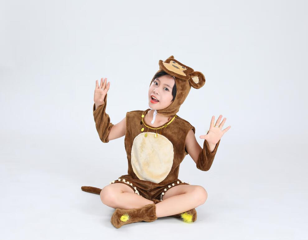 精品上新元旦演出服猴子演出服儿童幼儿园卡通舞蹈服猴子捞月成人动物