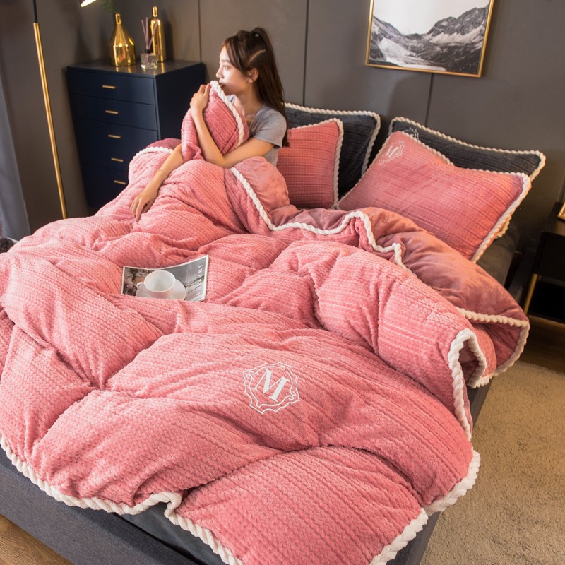 无印风毛毛绒被套 200x230cm