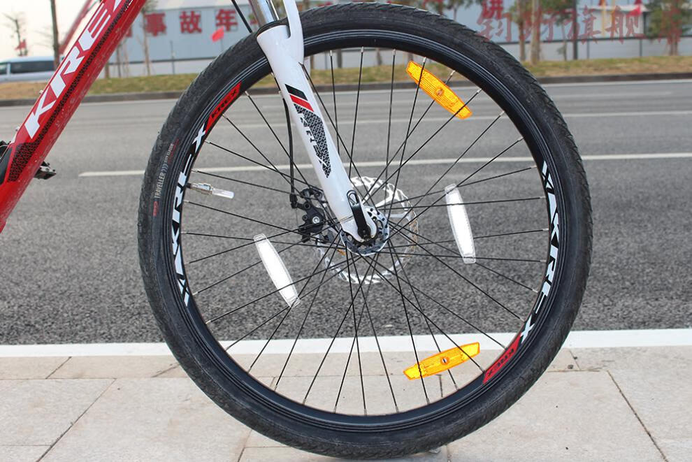 山地自行车辐条反光板 山地自行车反光片儿童单车警示贴夜骑辐条灯