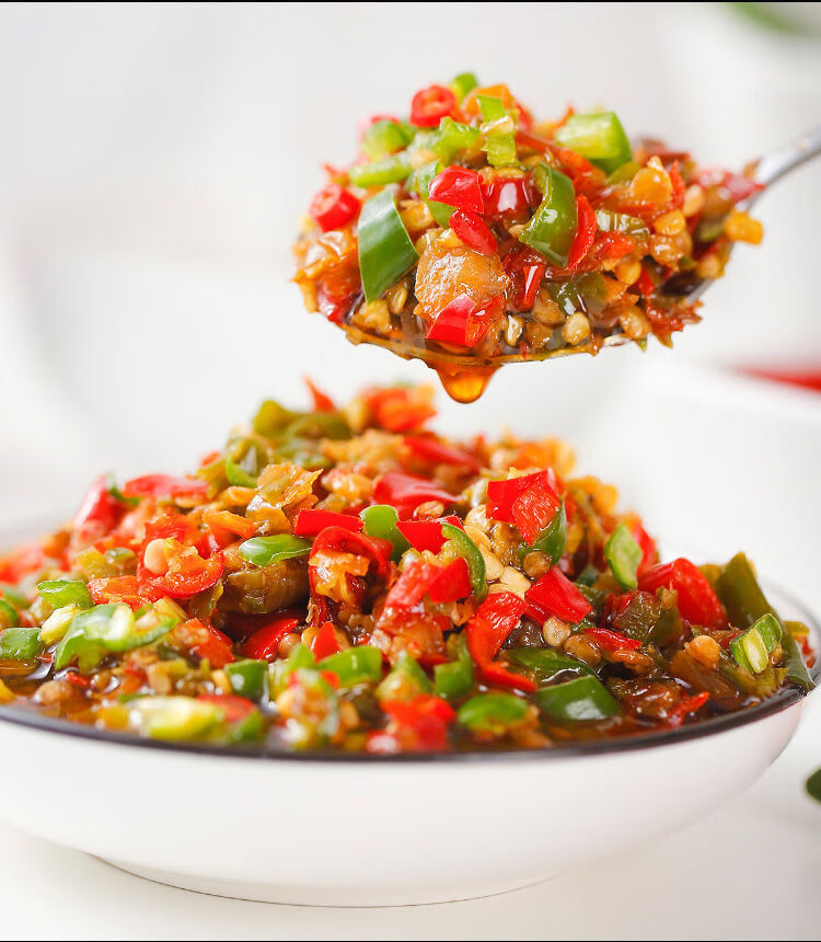 双椒酱剁椒酱蒜蓉酱辣椒油下饭菜拌饭酱辣椒酱特辣香辣灯大嫂蒜蓉剁椒