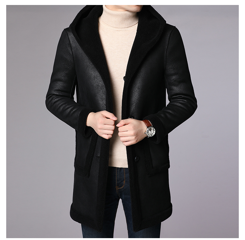 翻毛皮衣皮毛一体男皮草短款大衣羊剪绒羊羔绒夹克冬季双面穿皮袄外套