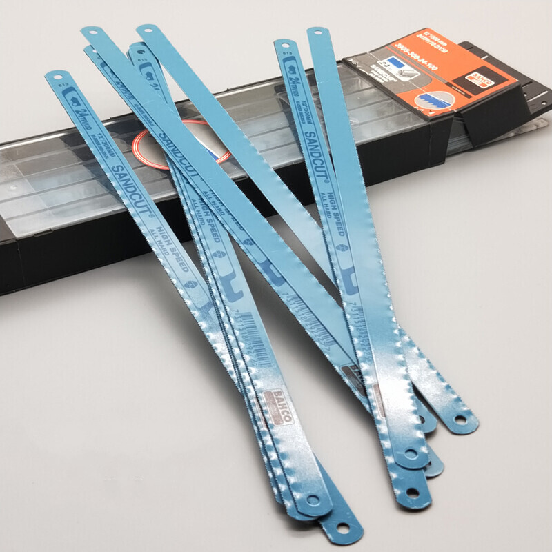 鱼唛手用钢锯条蓝鱼高速钢锯条钨9锋钢磨修边刀削毛边刀18t粗牙1条