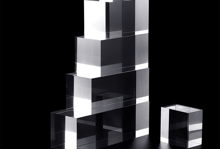 高透明亚克力方柱方块水晶底座托化妆品饰品 珠宝道具陈列展示架 5x5