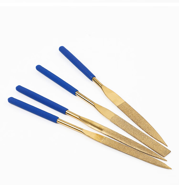 gfg 镀钛锉刀电镀金刚石锉刀玻璃玉石什锦挫平板锉半圆锉锉刀套装