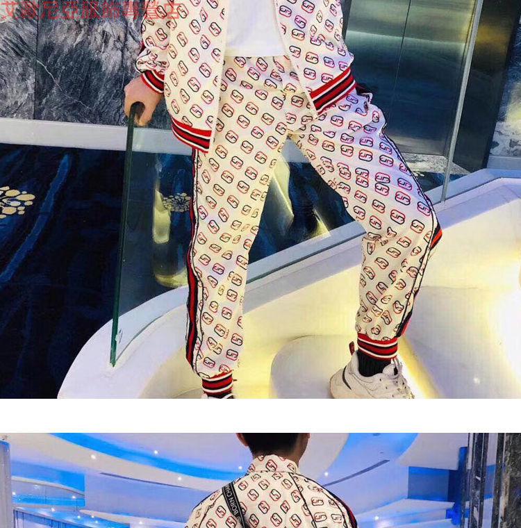 boy阿玛昵ck联名酷奇休闲套装男潮流帅气g家欧洲站运动服套装加肥加大