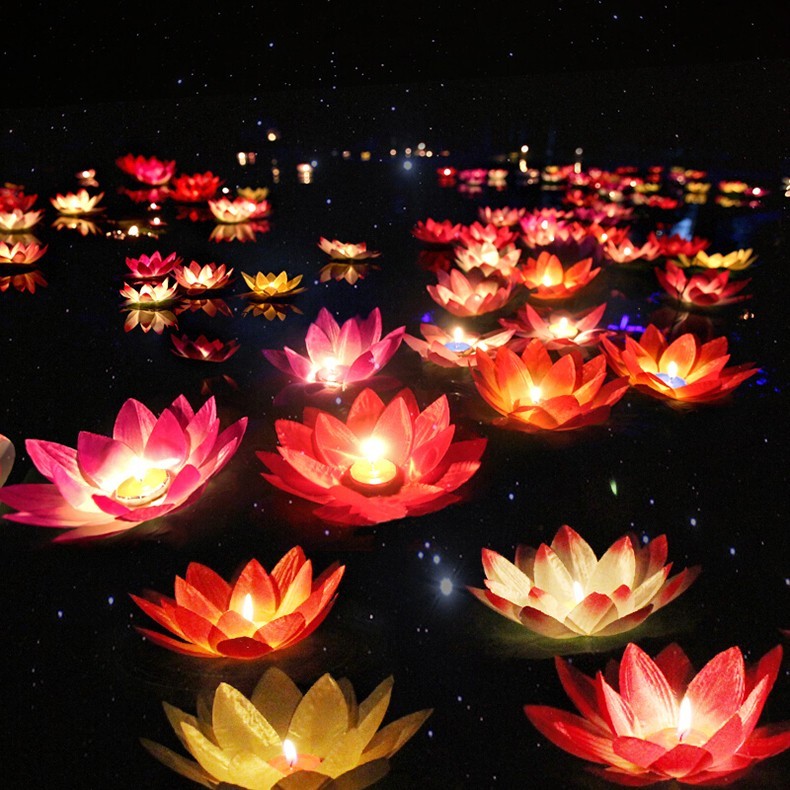 许愿灯河灯荷花灯爱情祝福天灯告白红色批发防阻燃烧生日礼物女生送