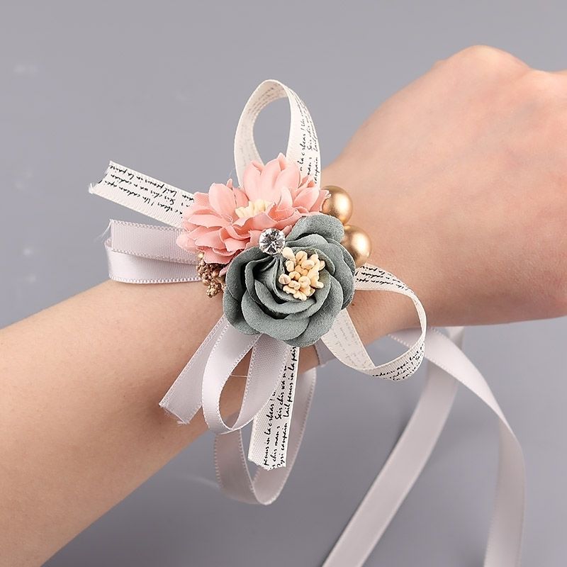 森系小清新新娘手腕花伴娘婚礼姐妹团手花环伴手礼秀禾结婚韩式组合