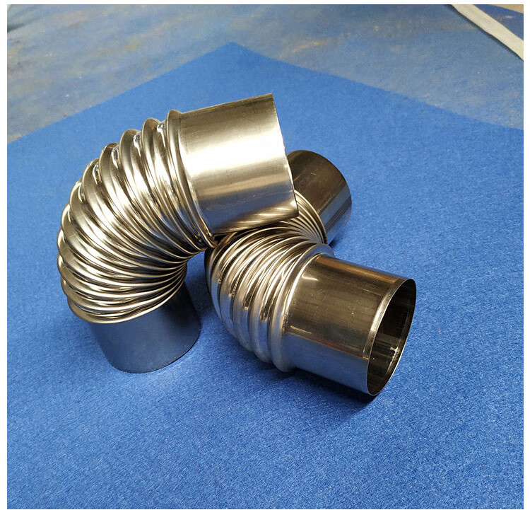 陇聚福6cm不锈钢烟囱柴火灶烟管弯头取暖炉烤火炉排烟管采暖炉灶排气