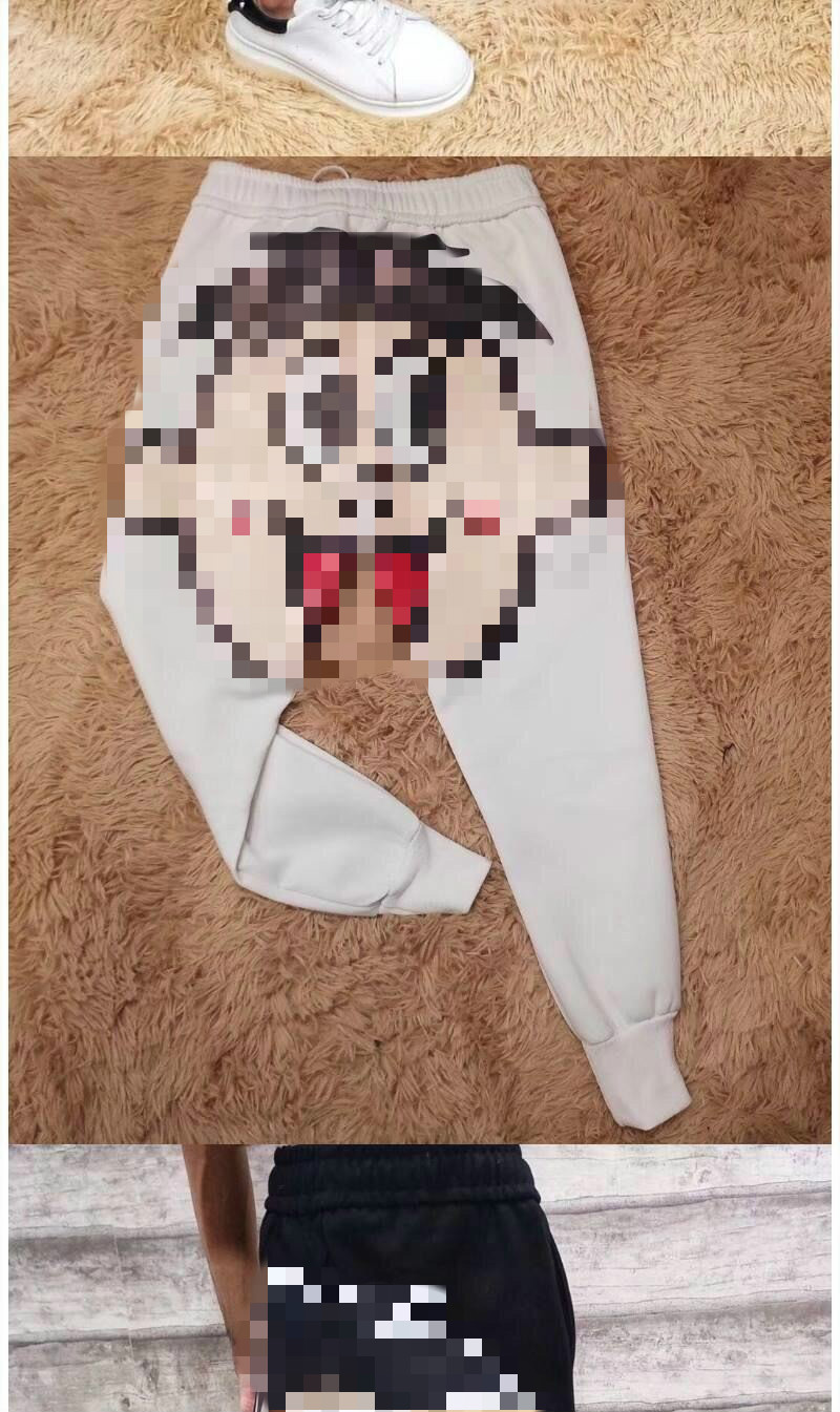 社会精神小伙短袖恤男套装网红同款创意旺仔裤子两件一套衣服 旺仔