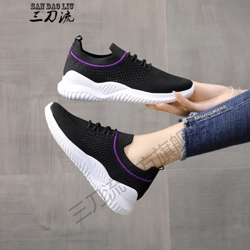 菲达时尚透气百搭女士运动休闲鞋fd-6超嘉商贸 fd-6黑色2双 40【图片