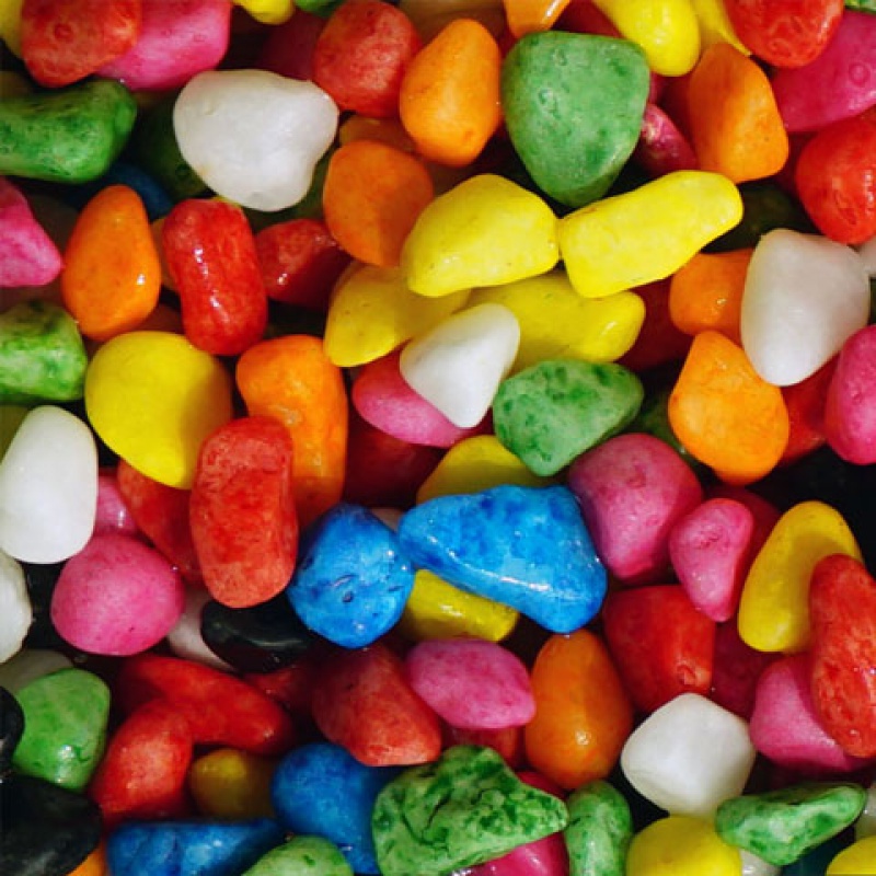 店铺推荐五彩石头彩色小石子鱼缸装饰水族箱低沙花盆多肉铺面白色小