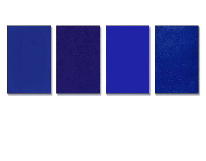 yvesklein克莱因蓝极简色块小众深蓝民宿设计软装组合客厅装饰画c3550