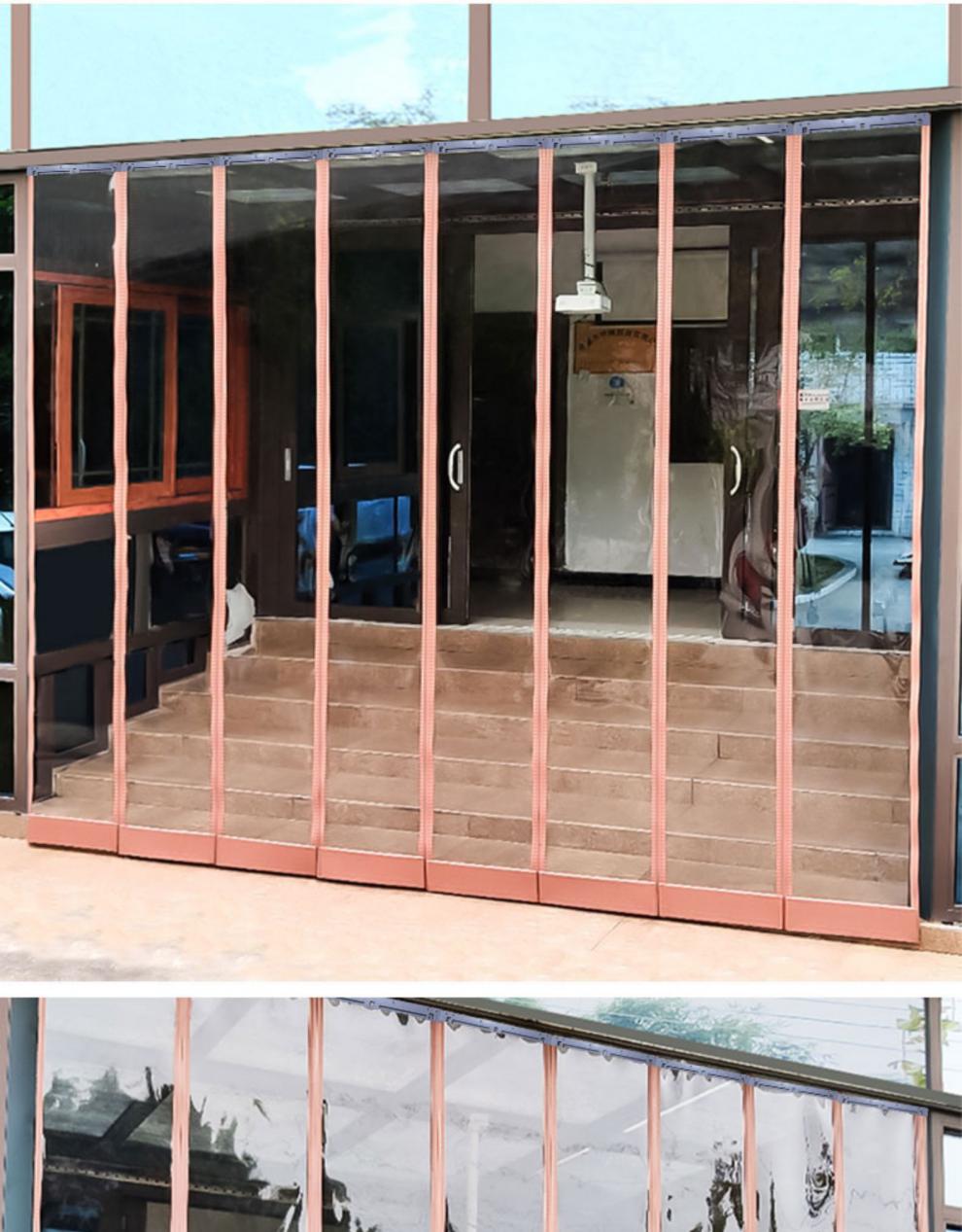 透明门帘 夏季空调门帘透明pvc塑料隔断挡风磁铁磁吸自吸对吸店铺商用