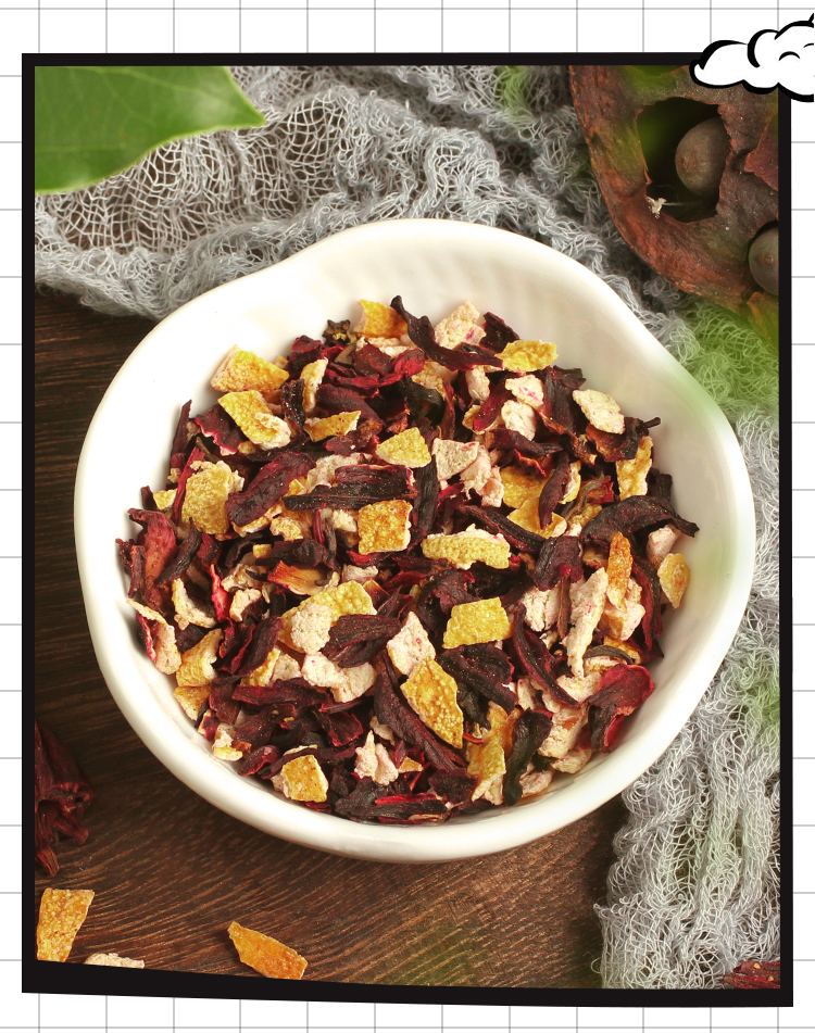 陈皮洛神花茶洛神花玫瑰茄太新鲜二洛神花干旗舰店同款陈皮茶泡茶