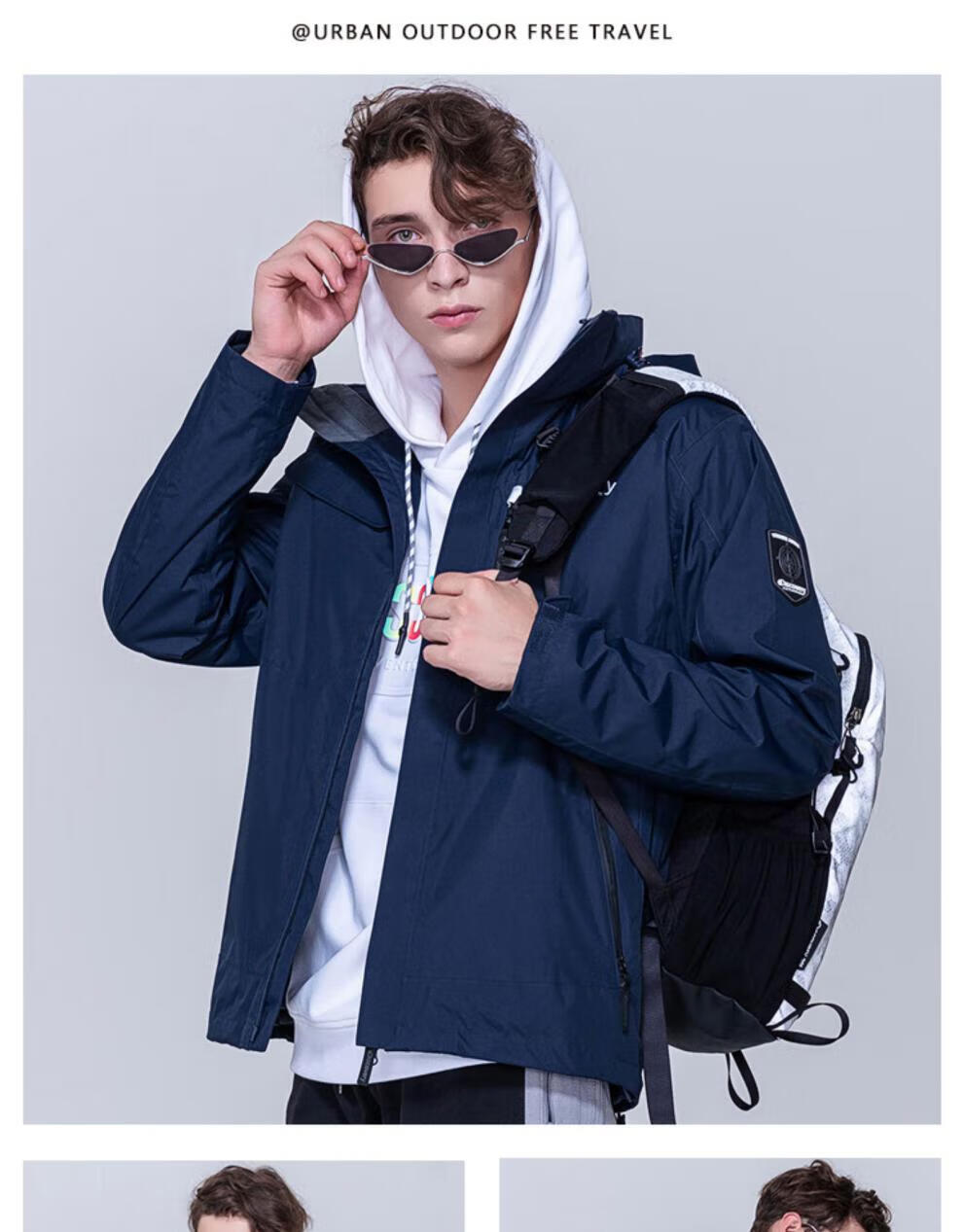 discovery三合一冲锋衣女秋冬季加绒保暖登山服户外防风防水外套 香雪