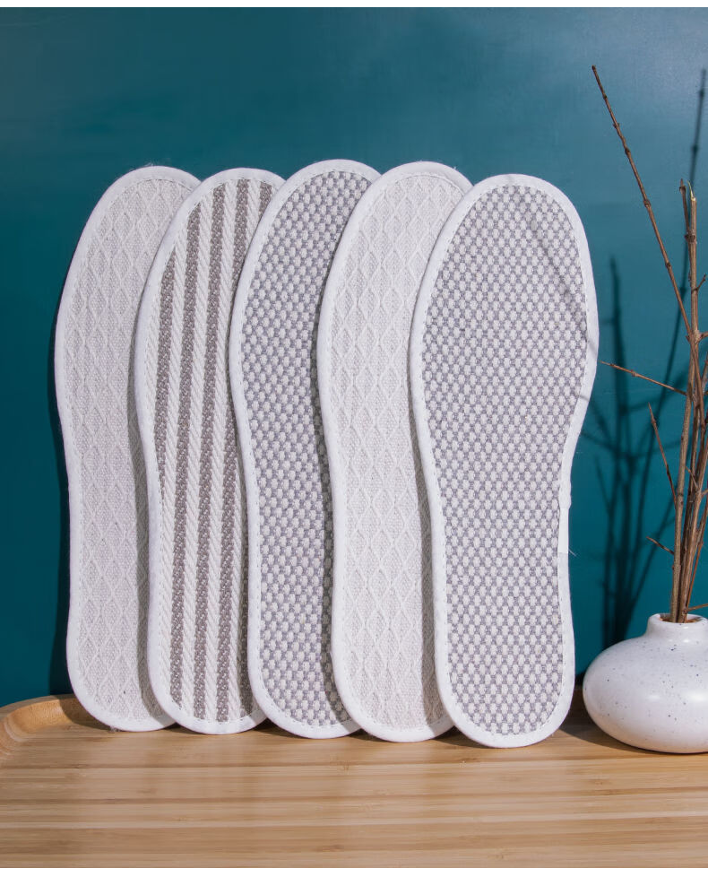 现货速发亚麻鞋垫手工男女透气吸汗全棉纯布防臭软底舒适除臭冰凉鞋垫