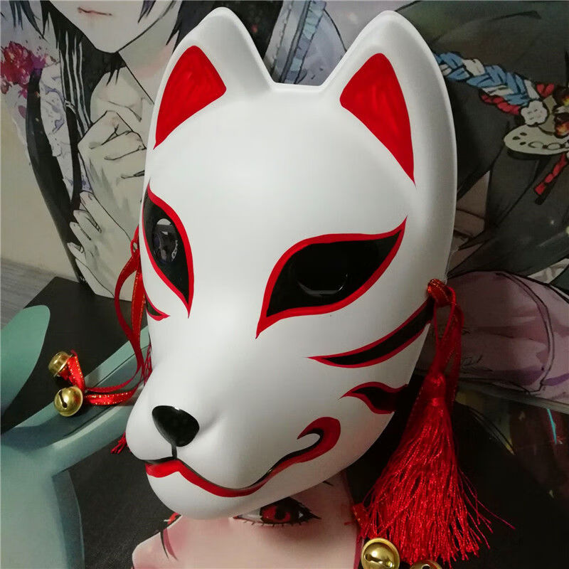 fgacct火影忍者面具卡卡西暗部日式和风狐狸全脸cosplay道具卡卡西晓