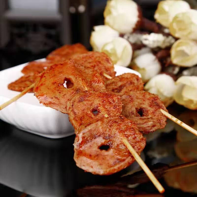 龙祥爆辣素肠素羊肉串面筋串90g5袋10袋20袋辣条小