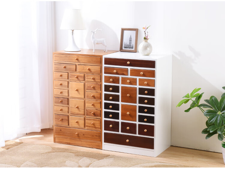 捷陆龙西药柜中药柜实木简约现代中西医抽屉式药柜家用经济型木质小