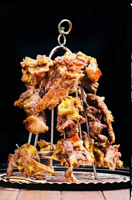 囊坑肉架子烤肉馕坑烤肉架野餐烧烤铁羊蝎子新疆特色不锈钢架子肉26cm