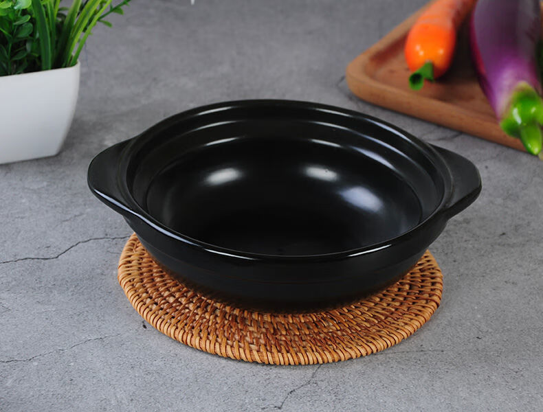 黑砂锅家用明火燃气专用耐高温大小炖锅煲仔饭砂锅煲汤煮菜陶瓷锅耐热