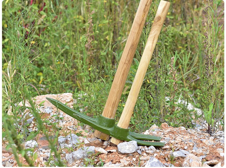 农用开垦挖树根工具锰钢工兵镐羊角锄头户外纯钢镐头小洋镐十字镐军镐