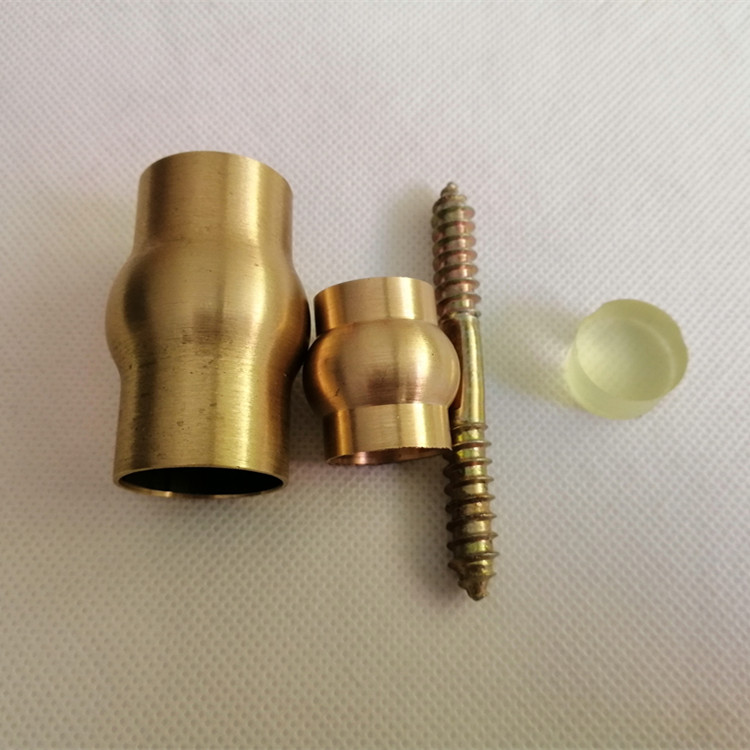 老年拐杖接头配件diy拐棍链接老人手杖防滑套铜件三角防滑垫脚套8个