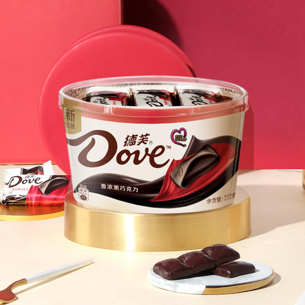 德芙香浓黑巧252克小清新208克共920克年货礼盒碗装