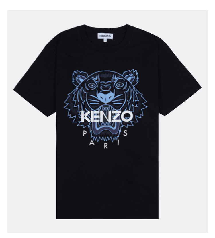 kenzo 男士经典虎头印花短袖t恤 午夜蓝fb65ts0204sr.