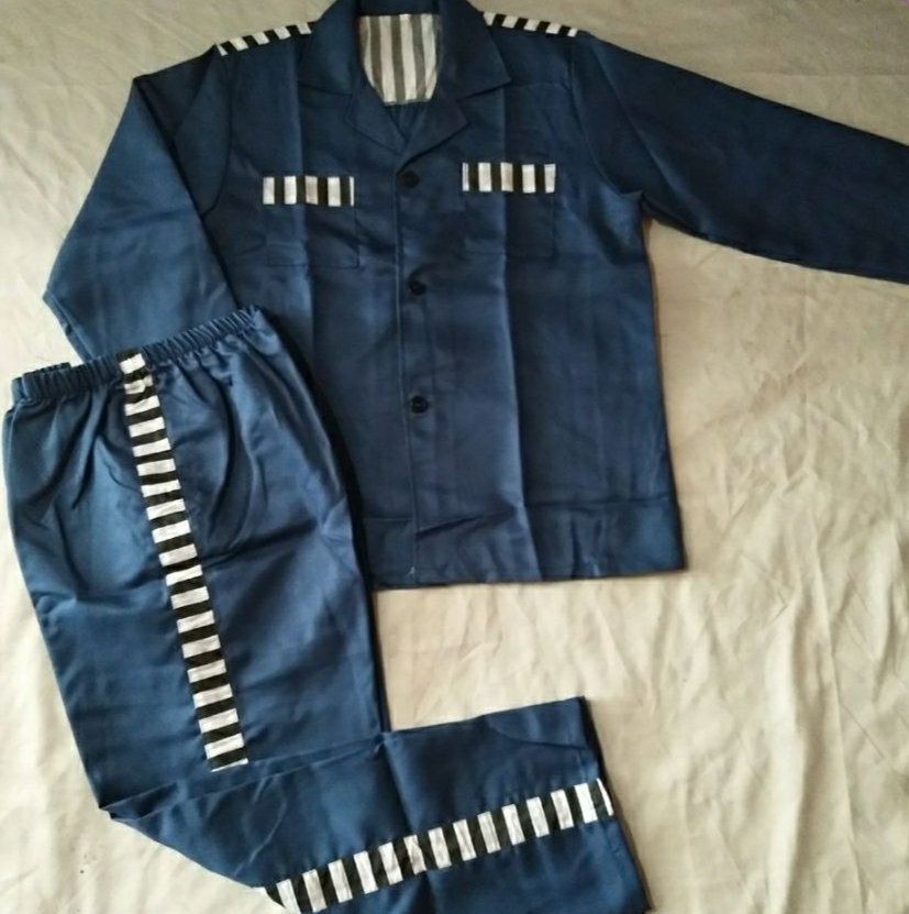 步宾罗囚犯衣成人囚服长袖马甲监狱囚犯衣表演舞台剧演出道具服装兰