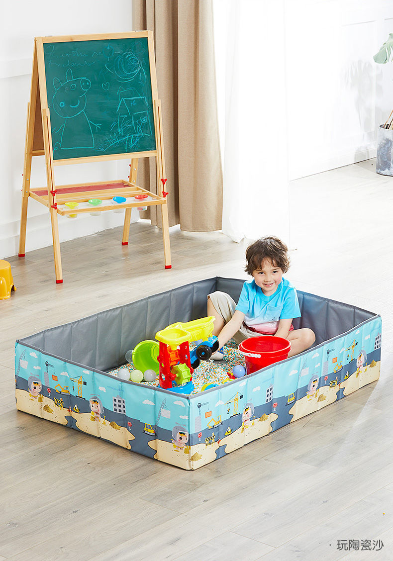 儿童决明子玩具沙方形沙池套装家用室内宝宝玩的沙子沙滩挖沙工具12米