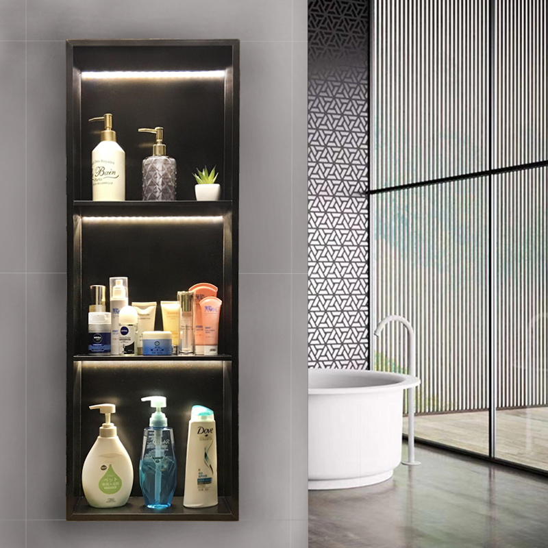 不锈钢壁龛卫生间浴室嵌入墙式壁柜淋浴房埋墙式暗装收纳柜置物架现货