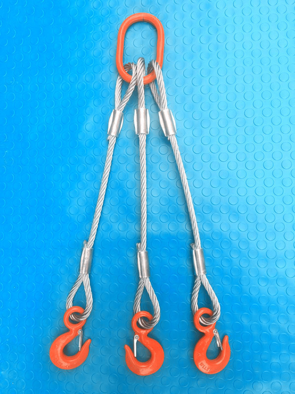 钢丝绳吊索具/压制钢丝绳组合吊具/起重吊钩索具/二肢三肢四肢 3吨3米