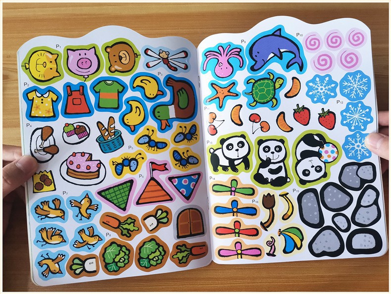 宝宝贴画0到3岁幼儿童贴纸书1岁2宝宝卡通粘贴贴纸贴画书早教玩具36岁