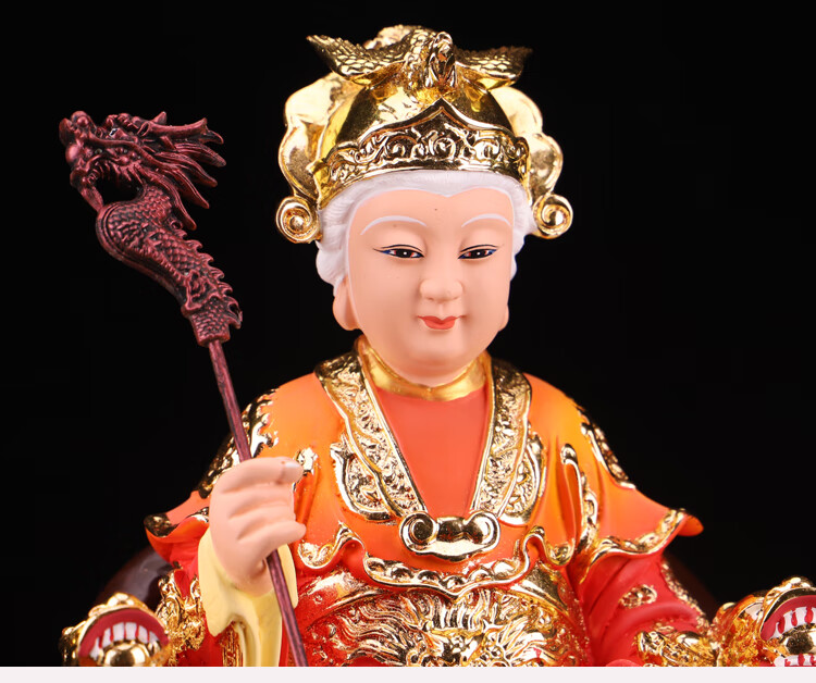 泰山奶奶神像泰山奶奶神像树脂彩绘泰山老母老奶奶圣母供奉道教家居