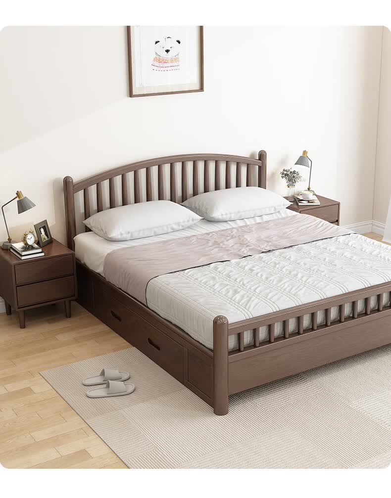 奇朽一米五的床双人实木床箱体1.8米1.